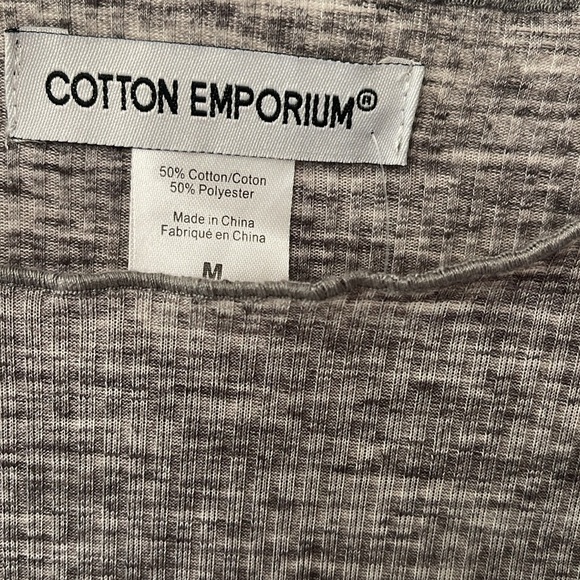 CROP TEE ESSENTIAL/ Cotton Emporium/gray/NWT - Picture 2 of 8